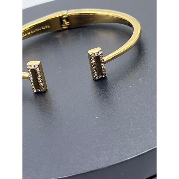 Kate Spade New York Raise the Bar Pave Ends Hinged Bangle Bracelet - Picture 3 of 11